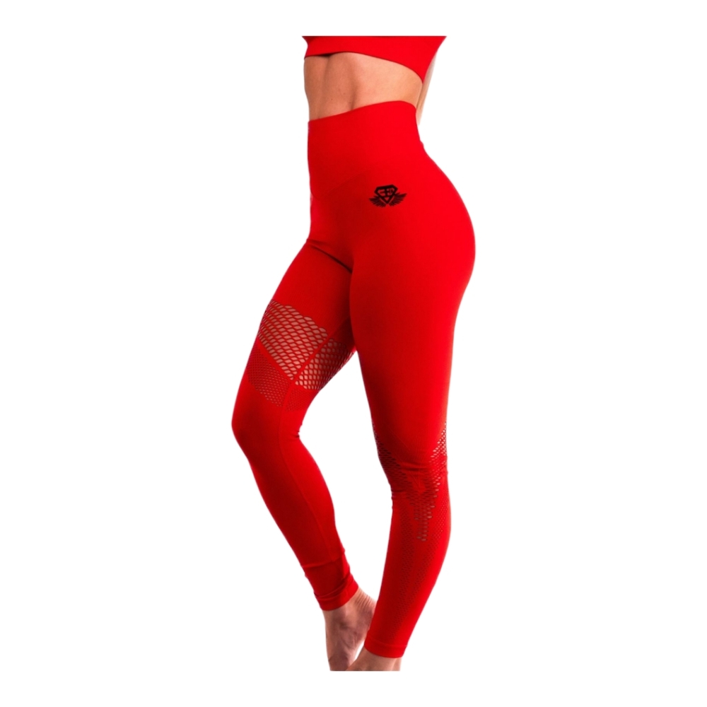 Engineered Life Motus 2.0 Fire Red Seamless Leggings SIZE M NWOT